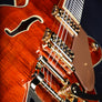 Gretsch Electromatic Ltd Flame Okoume Broadkaster Jr Single-Cut with Bigsby - Roundup Orange Stain
