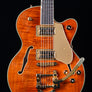 Gretsch Electromatic Ltd Flame Okoume Broadkaster Jr Single-Cut with Bigsby - Roundup Orange Stain