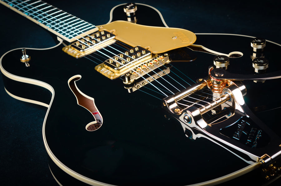 Gretsch Professional Broadkaster LX Center Block with String-Thru Bigsby and Gold Hardware - Black