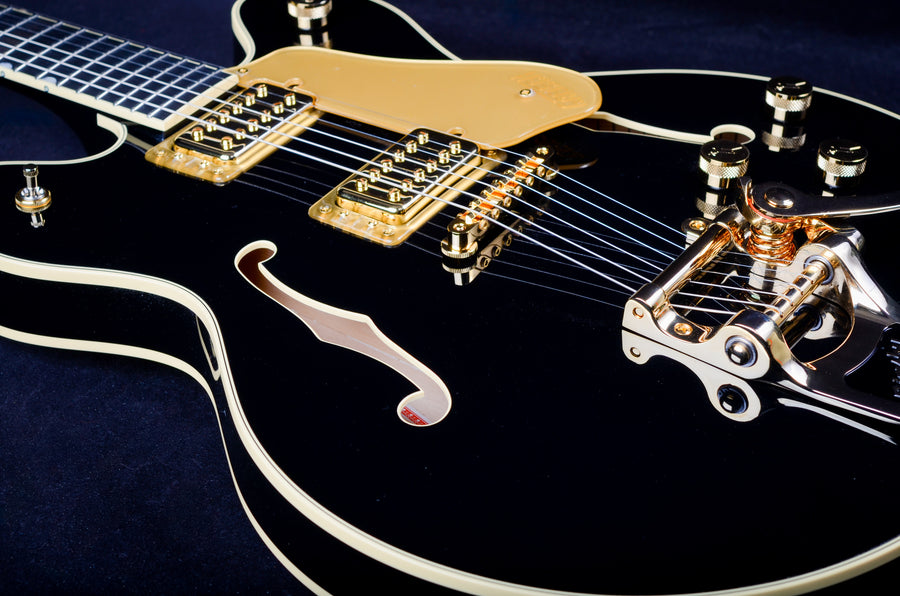 Gretsch Professional Broadkaster LX Center Block with String-Thru Bigsby and Gold Hardware - Black