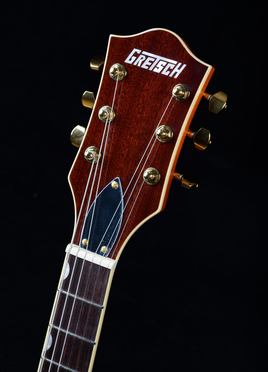 Gretsch Electromatic Ltd Flame Okoume Broadkaster Jr Single-Cut with Bigsby - Roundup Orange Stain