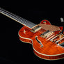 Gretsch Electromatic Ltd Flame Okoume Broadkaster Jr Single-Cut with Bigsby - Roundup Orange Stain