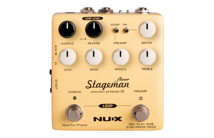 NuX Verdugo Series Stageman Floor Acoustic Preamp, DI & Looper NAP-5